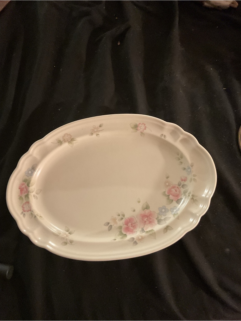 Pfaltzgraff Tea Rose Platter 12 3/4" x 9", USA